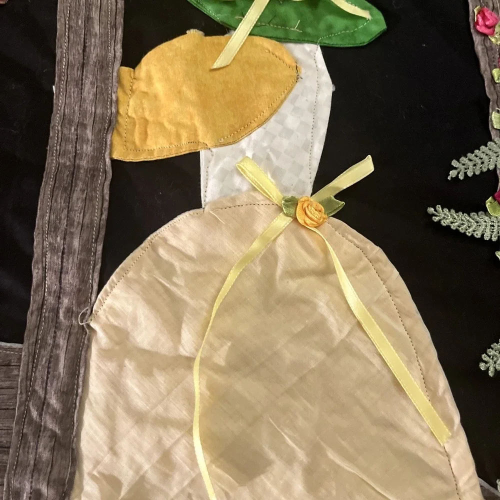 Unfinished Quilt Top Colonial Sun Bonnet Sue Rough Cottage Core Grandma Core